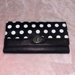 Polka Dot Black and White Women's Clutch